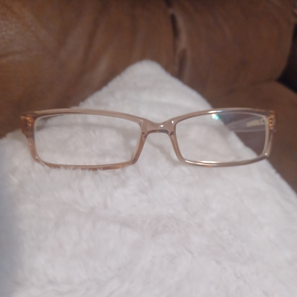 Eyeglass frames, Kevin, clear beige color